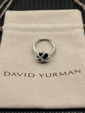 David Yurman 925 Silver Rings with Original Pouch